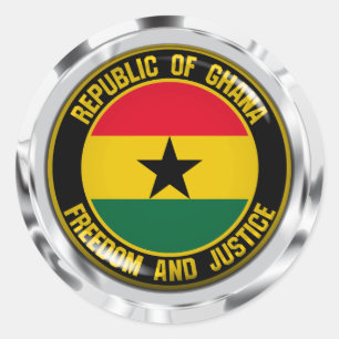 Sticker Rond Emblème du Ghana