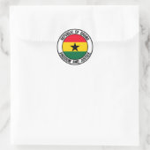 Sticker Rond Emblème du Ghana (Sac)