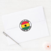 Sticker Rond Emblème du Ghana (Enveloppe)