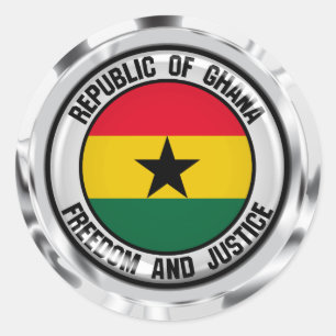Sticker Rond Emblème du Ghana