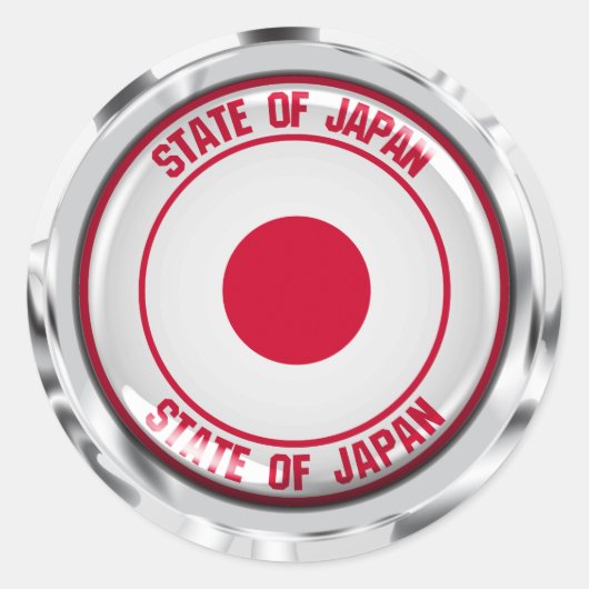 Sticker Rond Emblème du Japon (Devant)