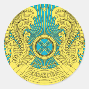 Sticker Rond emblème du kazakhstan