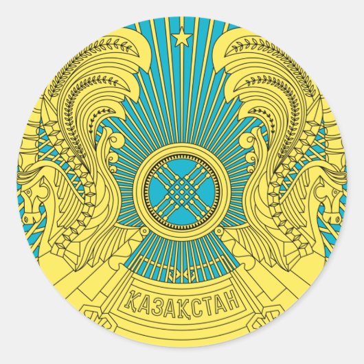 Sticker Rond emblème du kazakhstan (Devant)