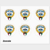 Sticker Rond Emblème du Koweït (Feuille)