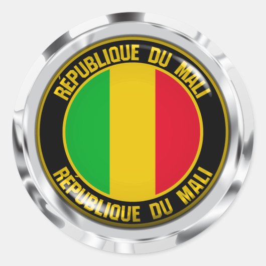 Sticker Rond Emblème du Mali (Devant)