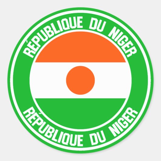 Sticker Rond Emblème du Niger (Devant)