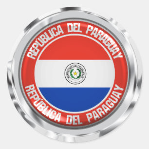 Sticker Rond Emblème du Paraguay