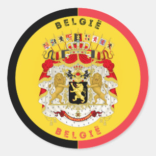 Sticker Rond Emblème du patrimoine belge