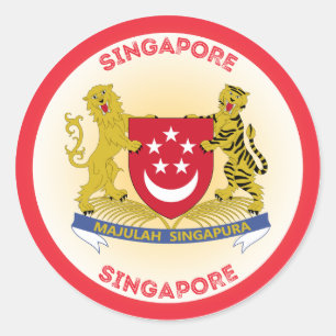 Sticker Rond Emblème du patrimoine de Singapour