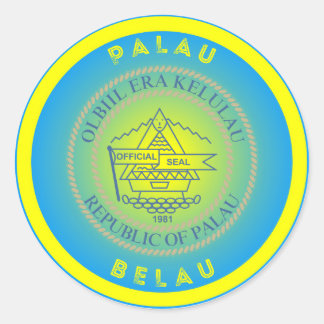 Sticker Rond Emblème du patrimoine des Palaos