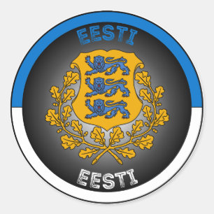 Sticker Rond Emblème du patrimoine estonien