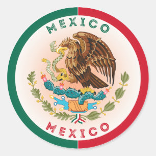 Sticker Rond Emblème du patrimoine mexicain