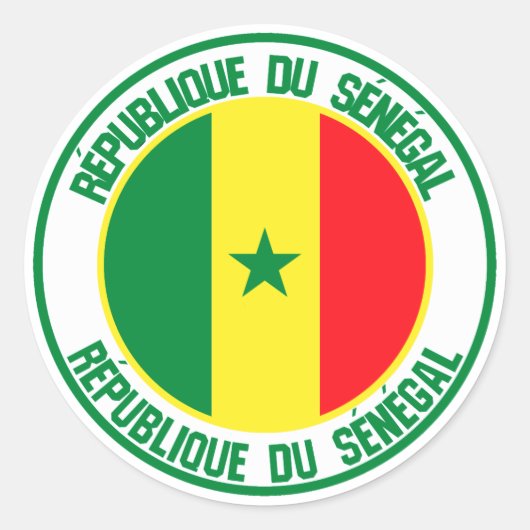 Sticker Rond Emblème du Sénégal (Devant)