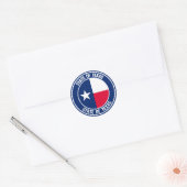Sticker Rond Emblème du Texas Round (Enveloppe)