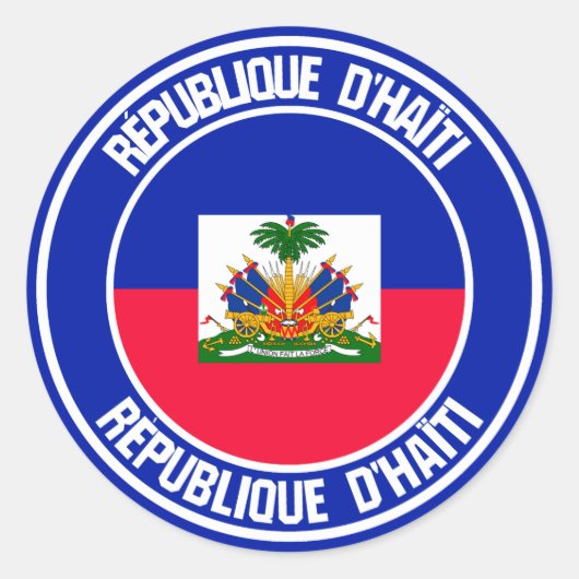 Sticker Rond Emblème du tour d'Haïti (Devant)
