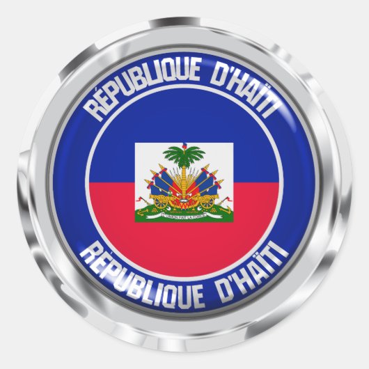 Sticker Rond Emblème du tour d'Haïti (Devant)