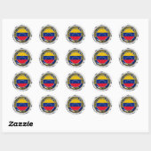 Sticker Rond Emblème du Venezuela (Feuille)