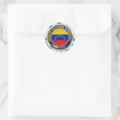 Sticker Rond Emblème du Venezuela (Sac)