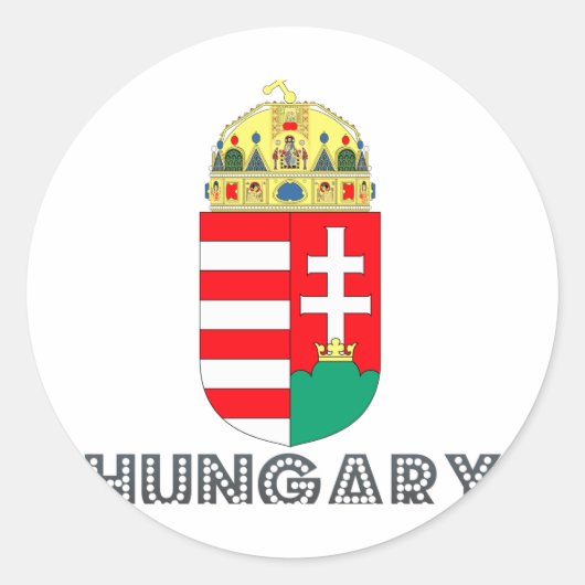 Sticker Rond Emblème hongrois (Devant)