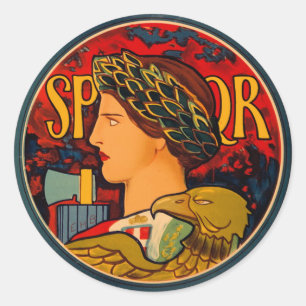Sticker Rond Emblème italien SPQR
