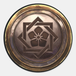 Sticker Rond Emblème japonais (Kamon)