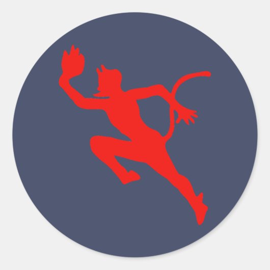 Sticker Rond Emblème Kriegsmarine U-552 - Le diable rouge (Devant)