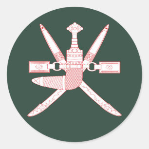 Sticker Rond Emblème national d'Oman