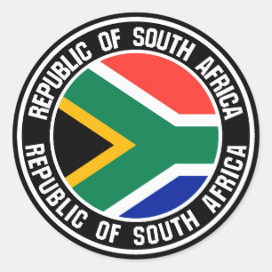 Sticker Rond Emblème rond Afrique du Sud