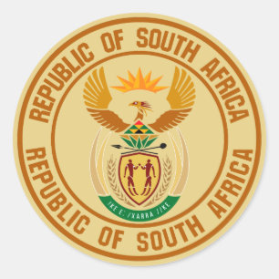 Sticker Rond Emblème rond Afrique du Sud