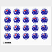 Sticker Rond Emblème rond australien (Feuille)