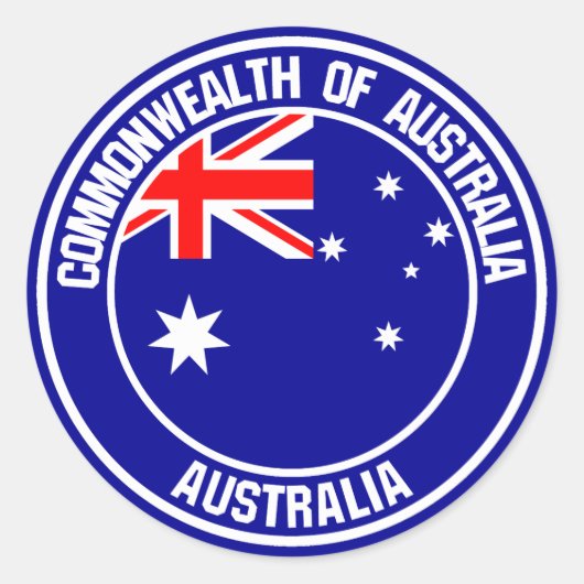 Sticker Rond Emblème rond australien (Devant)