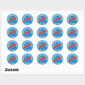 Sticker Rond Emblème Rond Congo (Feuille)