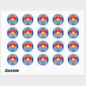 Sticker Rond Emblème rond de Kiribati (Feuille)