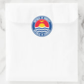 Sticker Rond Emblème rond de Kiribati (Sac)