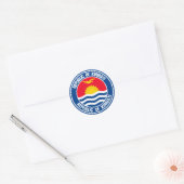 Sticker Rond Emblème rond de Kiribati (Enveloppe)