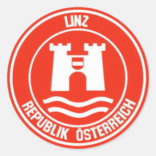 Sticker Rond Emblème rond de Linz