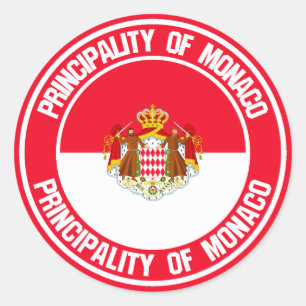 Sticker Rond Emblème rond de Monaco