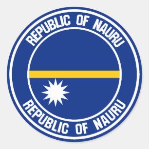 Sticker Rond Emblème rond de Nauru