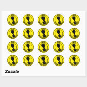Sticker Rond Emblème rond de Villach (Feuille)