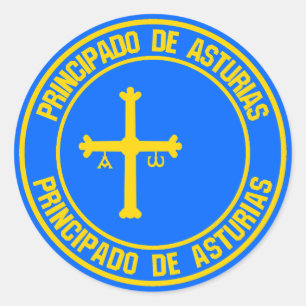 Sticker Rond Emblème rond des Asturies