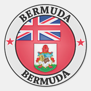 Sticker Rond Emblème rond des Bermudes