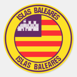Sticker Rond Emblème rond des îles Baléares