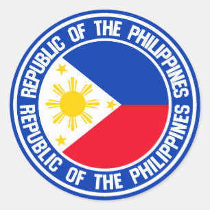Sticker Rond Emblème rond des Philippines