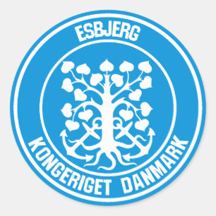 Sticker Rond Emblème rond d'Esbjerg
