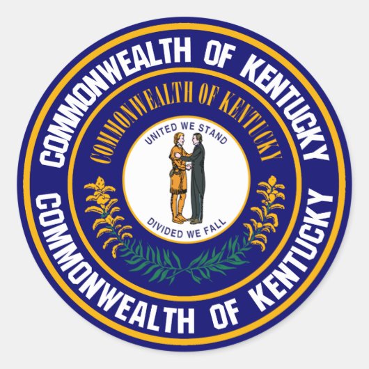 Sticker Rond Emblème rond du Kentucky (Devant)