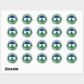 Sticker Rond Emblème rond du Lesotho (Feuille)