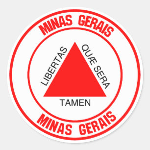 Sticker Rond Emblème rond du Minas Gerais