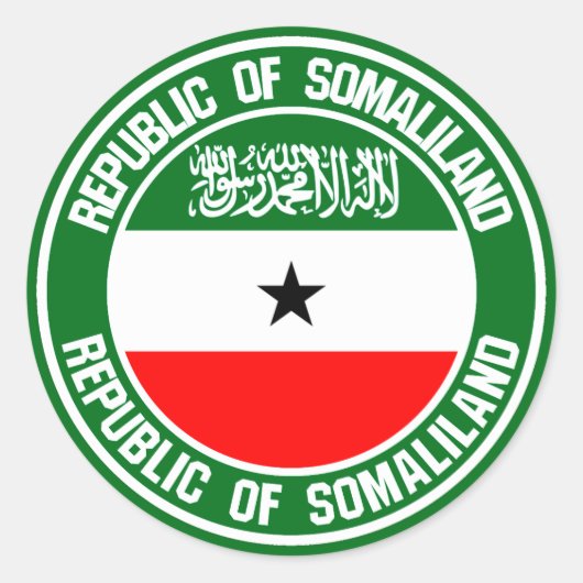 Sticker Rond Emblème rond du Somaliland (Devant)