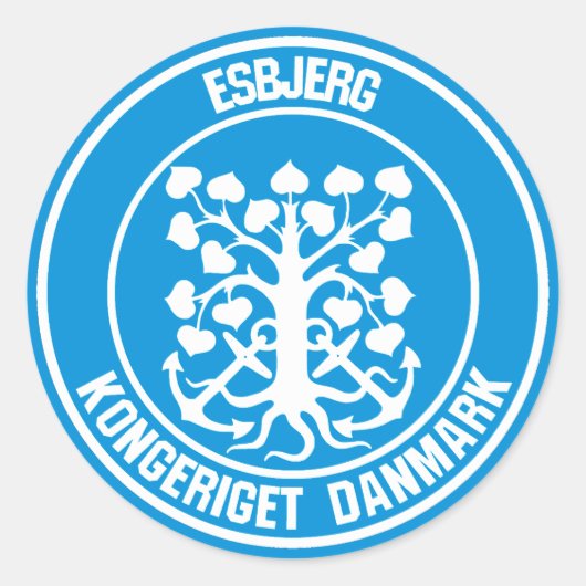 Sticker Rond Emblème rond Esbjerg (Devant)