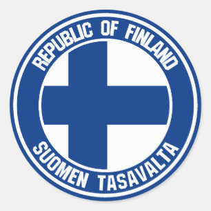 Sticker Rond Emblème rond finlandais